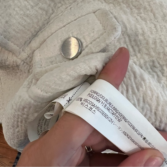 Zara Woman White Combination Zip Jacket Moto - Picture 9 of 9